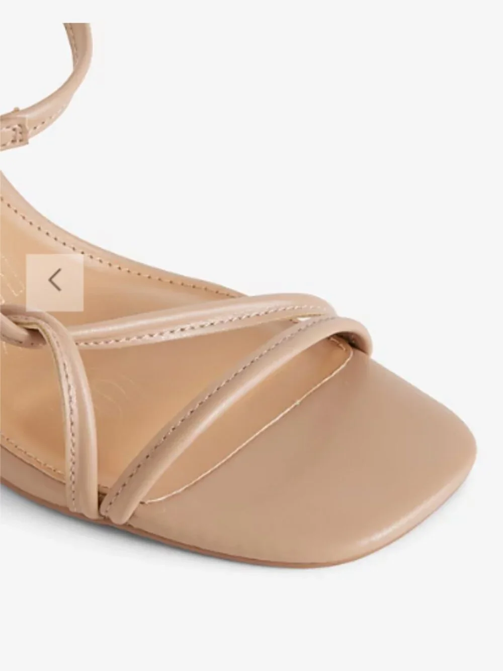 NWT Express Neutral Cream Strappy Mid Heeled Sandals - Size 7